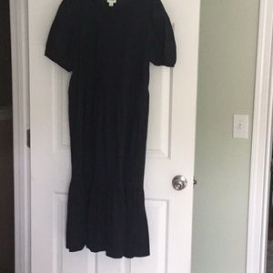 J Crew midi length black dress